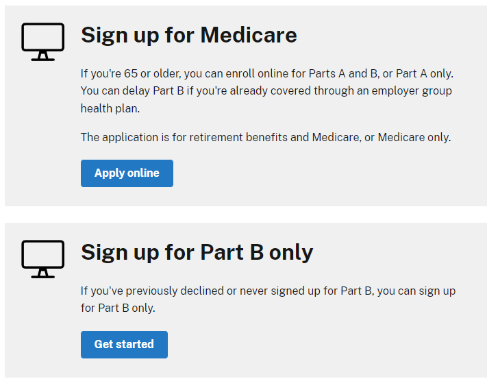 How To Sign Up For Medicare Parts A And B Online